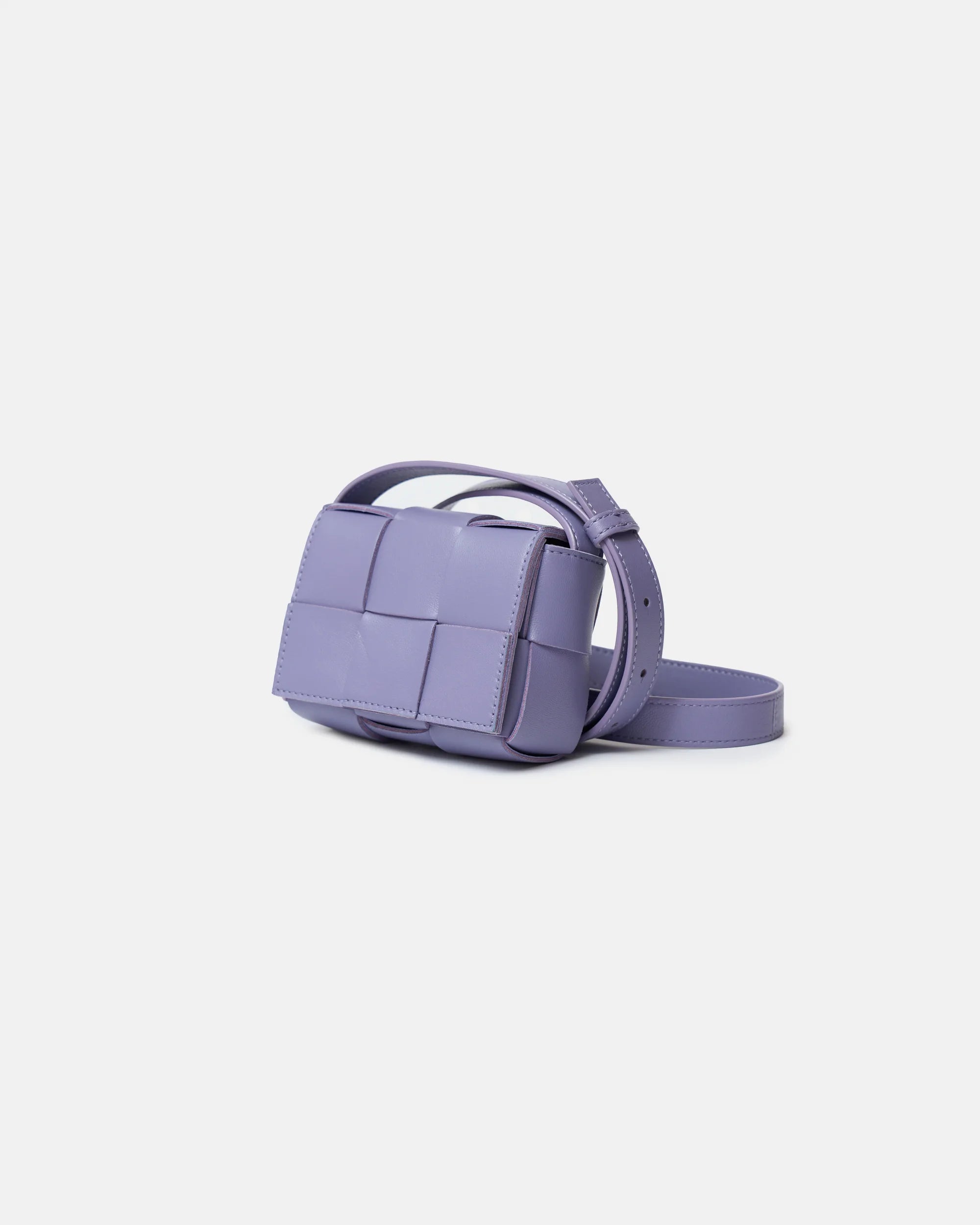 Bottega Veneta Candy Cassette Crossbody in Wisteria color and Lambskin Leather