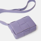 Bottega Veneta Candy Cassette Crossbody in Wisteria color and Lambskin Leather
