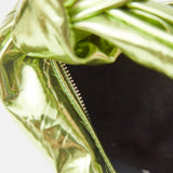 Bottega Veneta Jodie Mini Clutch bag in Chlorophyll color and Mettalic Leather