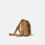 Bottega Veneta Padded Cassette Crossbody bag in Caramel color and Lambskin Leather