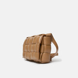 Bottega Veneta Padded Cassette Crossbody bag in Caramel color and Lambskin Leather