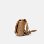 Bottega Veneta Padded Cassette Crossbody bag in Caramel color and Lambskin Leather