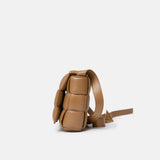 Bottega Veneta Padded Cassette Crossbody bag in Caramel color and Lambskin Leather
