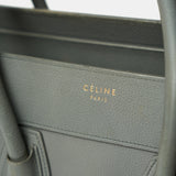 Celine Luggage Handbag in Grey color and Drummed (Grained) Calfskin Leather