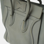 Celine Luggage Handbag in Grey color and Drummed (Grained) Calfskin Leather