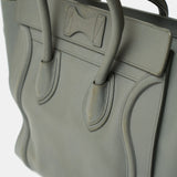 Celine Luggage Handbag in Grey color and Drummed (Grained) Calfskin Leather