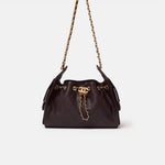 Chanel 25 shoulder bag in brown color and grained calfskin material in GHW 