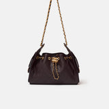 Chanel 25 shoulder bag in brown color and grained calfskin material in GHW 