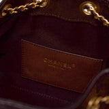 Chanel 25 shoulder bag in brown color and grained calfskin material in GHW 