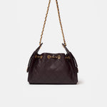 Chanel 25 shoulder bag in brown color and grained calfskin material in GHW 