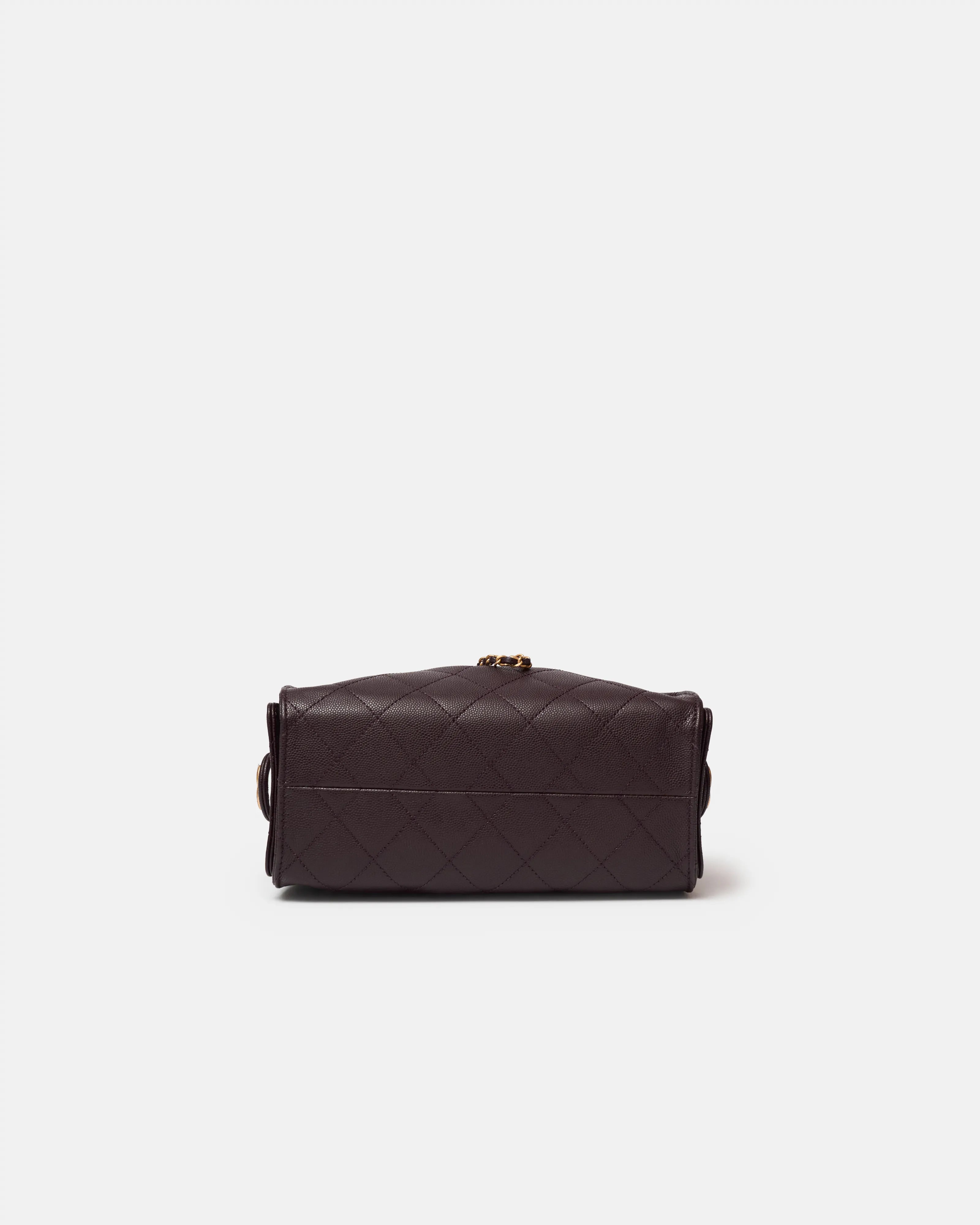 Chanel 25 shoulder bag in brown color and grained calfskin material in GHW 