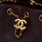 Chanel 25 shoulder bag in brown color and grained calfskin material in GHW 