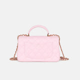 Chanel Classic Mini Flap Top Handle Light Pink GHW