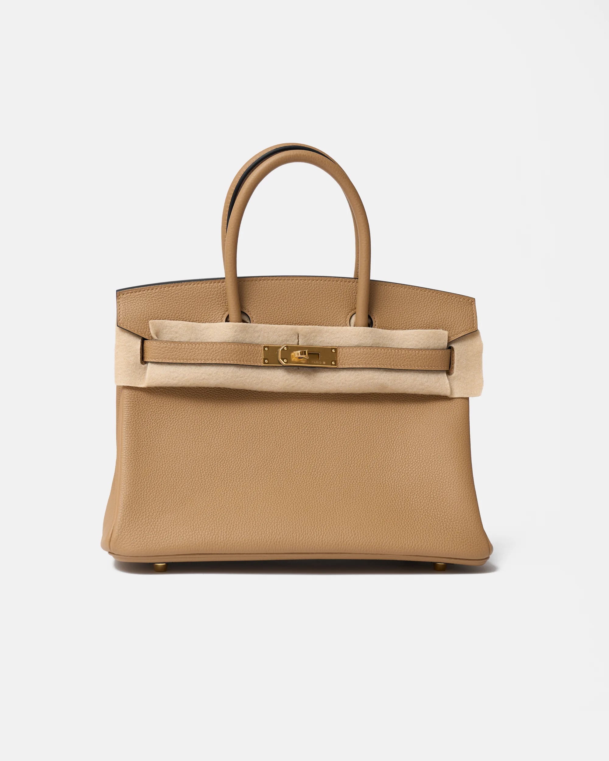 Hermès Birkin 30 handbag in chai color and Togo leather in GHW