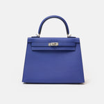 Hermès Kelly Sellier 25 handbag in bleu encre color and Epsom leather in PHW