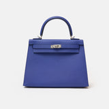 Hermès Kelly Sellier 25 handbag in bleu encre color and Epsom leather in PHW