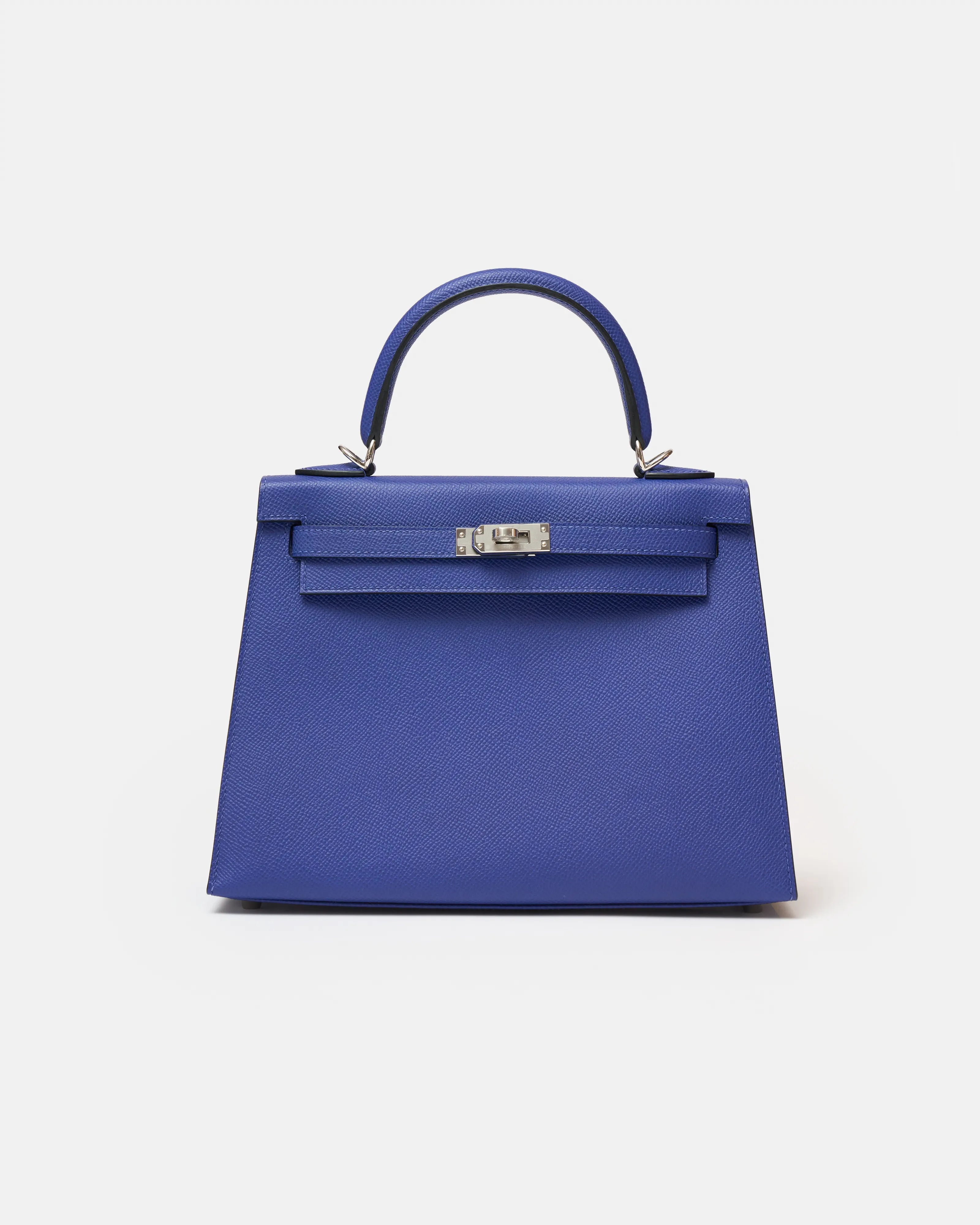 Hermès Kelly Sellier 25 handbag in bleu encre color and Epsom leather in PHW