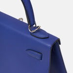 Hermès Kelly Sellier 25 handbag in bleu encre color and Epsom leather in PHW