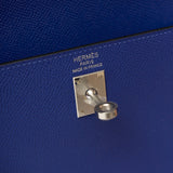 Hermès Kelly Sellier 25 handbag in bleu encre color and Epsom leather in PHW