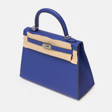 Hermès Kelly Sellier 25 handbag in bleu encre color and Epsom leather in PHW