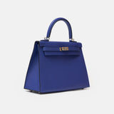 Hermès Kelly Sellier 25 handbag in bleu encre color and Epsom leather in PHW