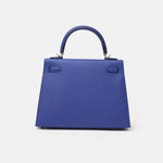 Hermès Kelly Sellier 25 handbag in bleu encre color and Epsom leather in PHW