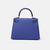 Hermès Kelly Sellier 25 handbag in bleu encre color and Epsom leather in PHW