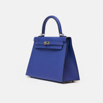 Hermès Kelly Sellier 25 handbag in bleu encre color and Epsom leather in PHW