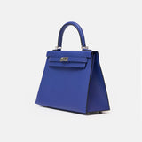Hermès Kelly Sellier 25 handbag in bleu encre color and Epsom leather in PHW