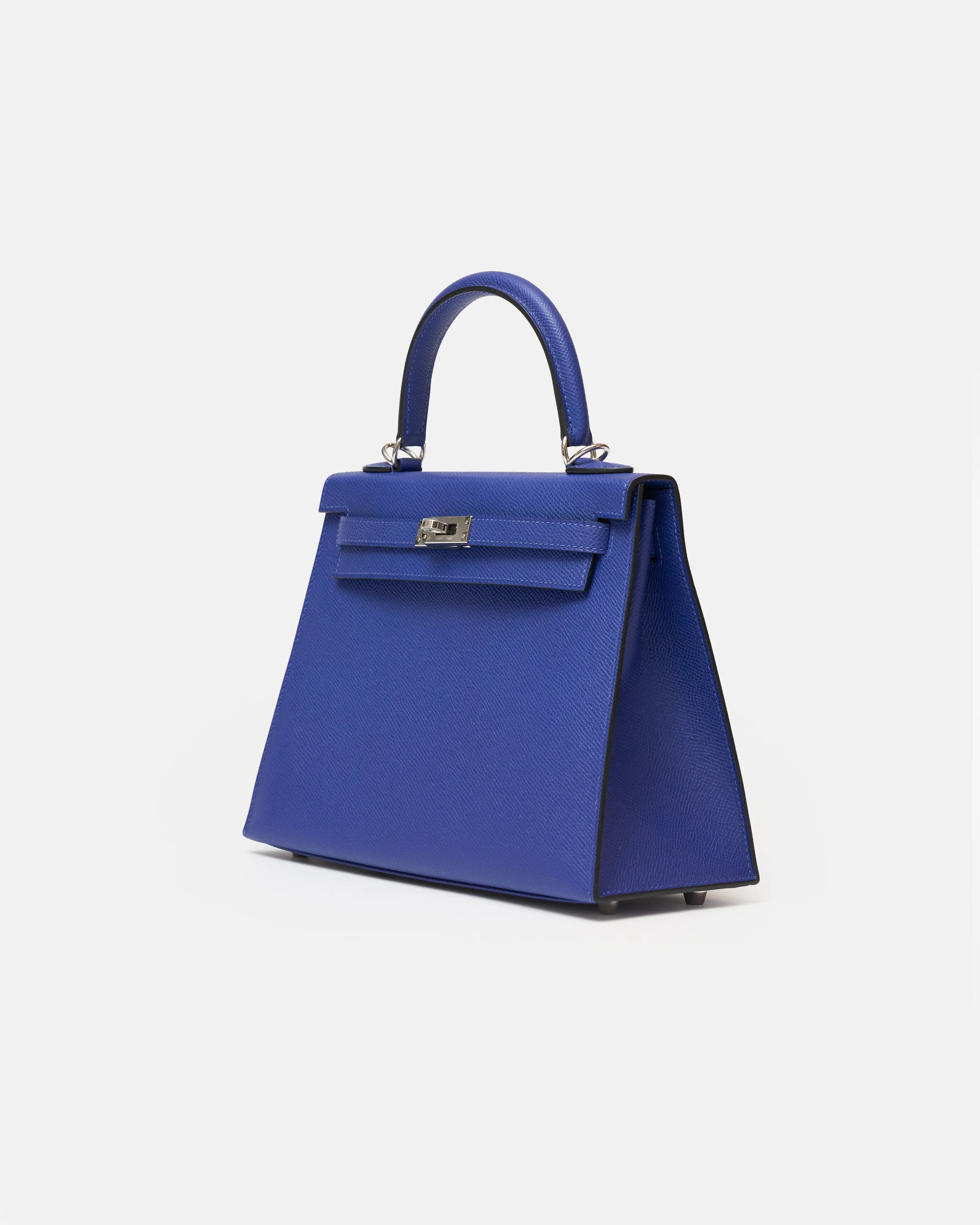 Hermès Kelly Sellier 25 handbag in bleu encre color and Epsom leather in PHW