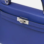 Hermès Kelly Sellier 25 handbag in bleu encre color and Epsom leather in PHW