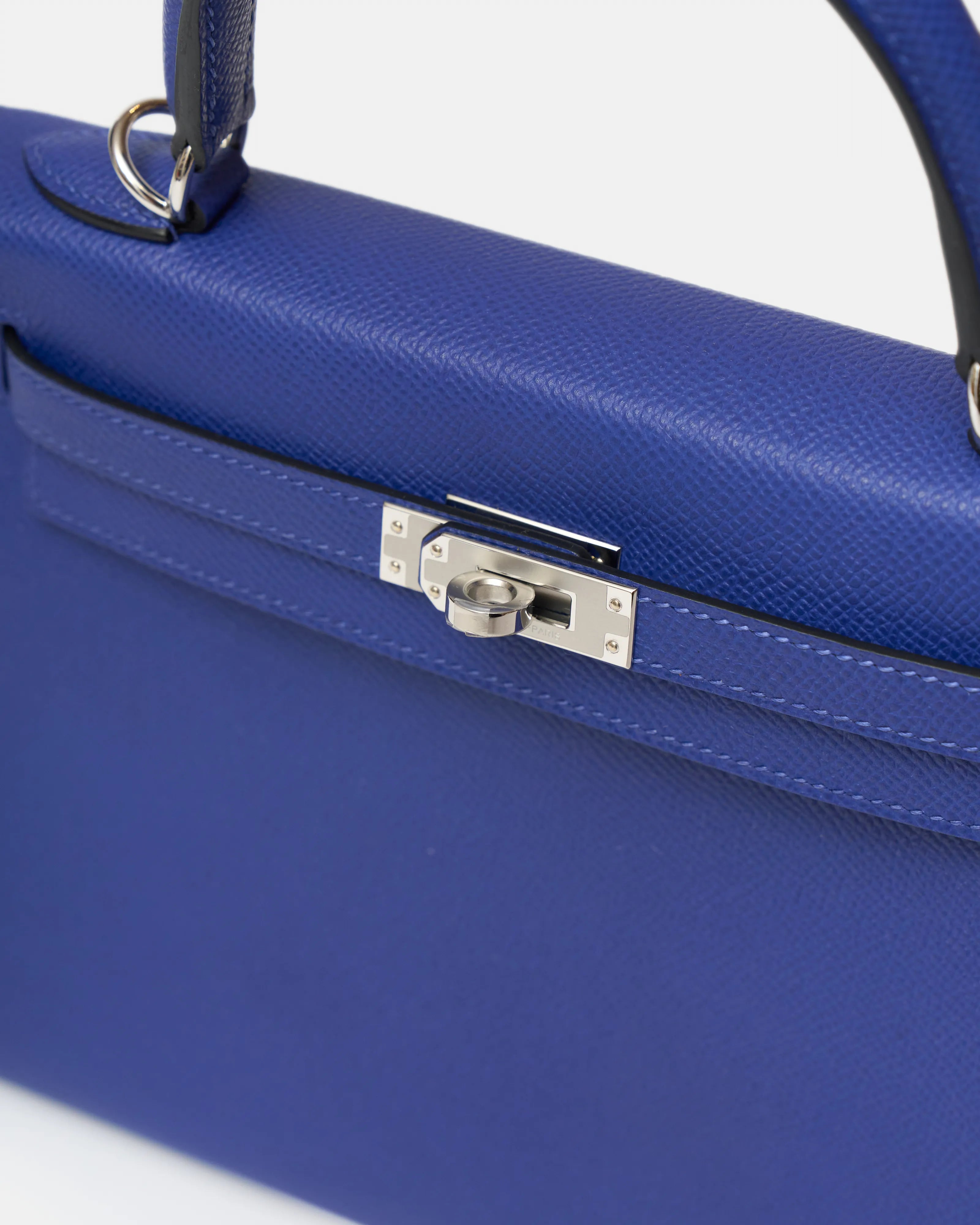 Hermès Kelly Sellier 25 handbag in bleu encre color and Epsom leather in PHW