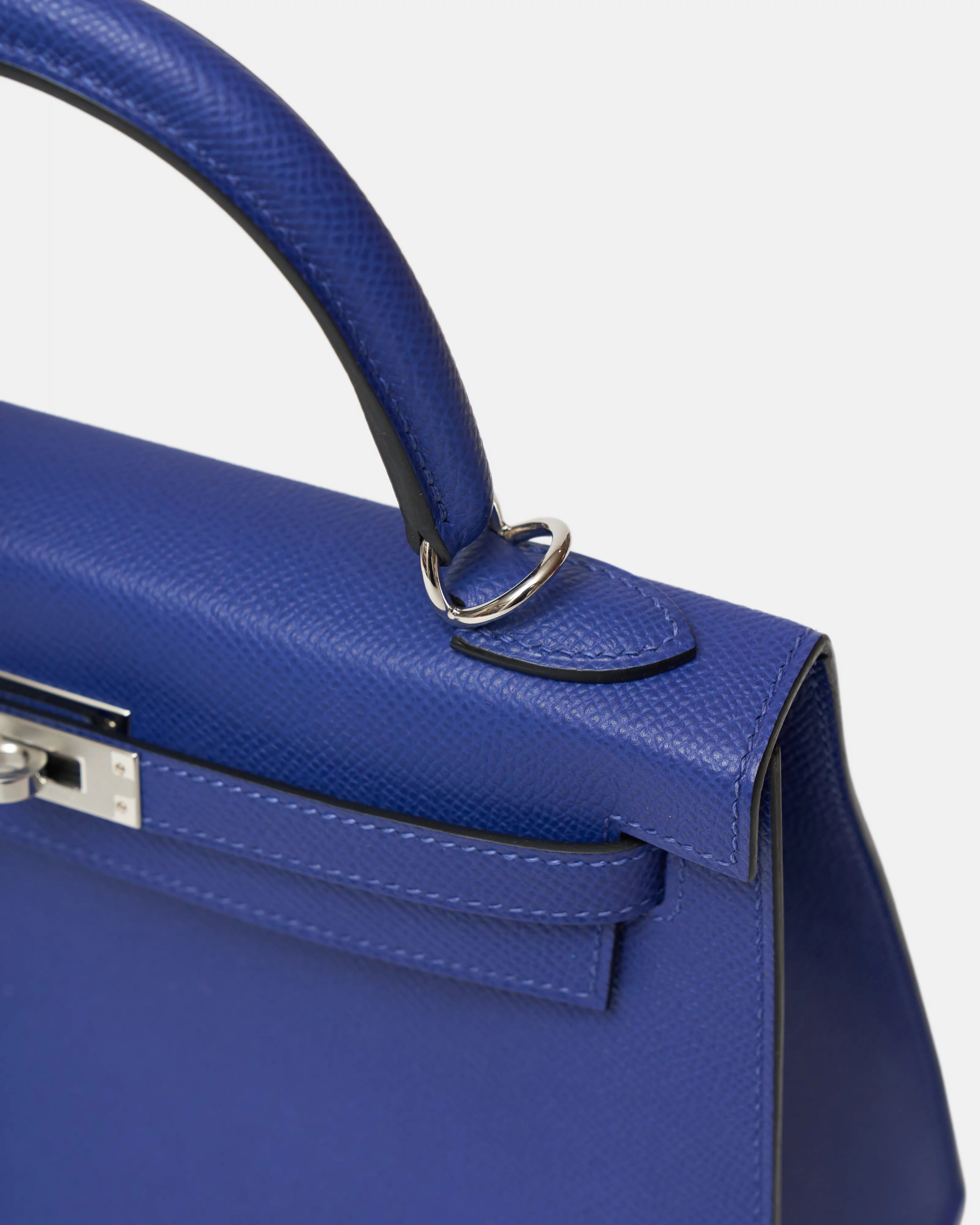 Hermès Kelly Sellier 25 handbag in bleu encre color and Epsom leather in PHW