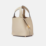 Hermès Mini Picotin 18 bucket bag in Trench color and Clemence leather in GHW