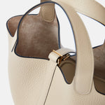 Hermès Mini Picotin 18 bucket bag in Trench color and Clemence leather in GHW