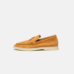 Loro Piana Summer Charms Walk loafers in Brown color and Suede leather in GHW 