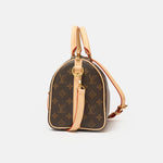 Louis vuitton speedy 25 satchel bag in brown color and monogram coated canvas in GHW 