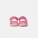 Chanel Pink Calfskin Chain Sandals