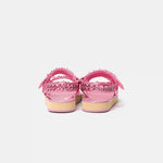 Chanel Pink Calfskin Chain Sandals