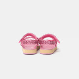 Chanel Pink Calfskin Chain Sandals
