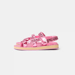 Chanel Pink Calfskin Chain Sandals