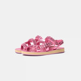 Chanel Pink Calfskin Chain Sandals