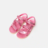 Chanel Pink Calfskin Chain Sandals