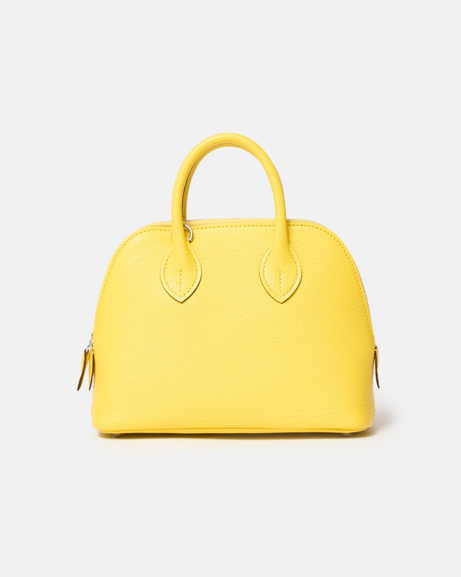 Hermès Mini Bolide 1923 Jaune Citron Chervre Mysore PHW